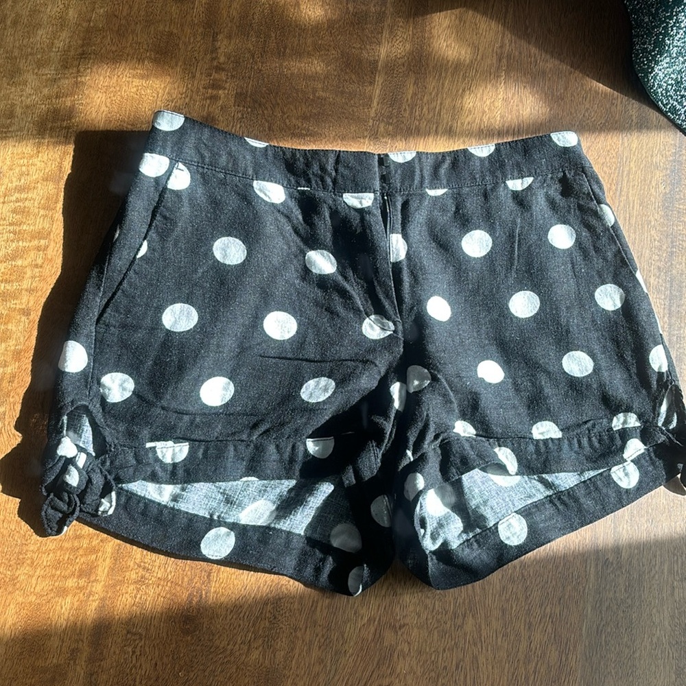 Polka dot linen shorts. Ann taylor loft (3)